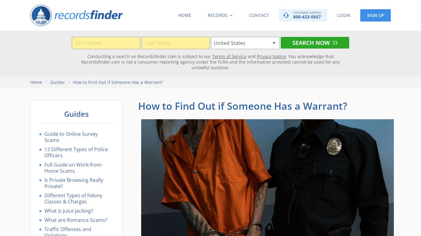 How to Find Out if Someone Has a Warrant? - RecordsFinder